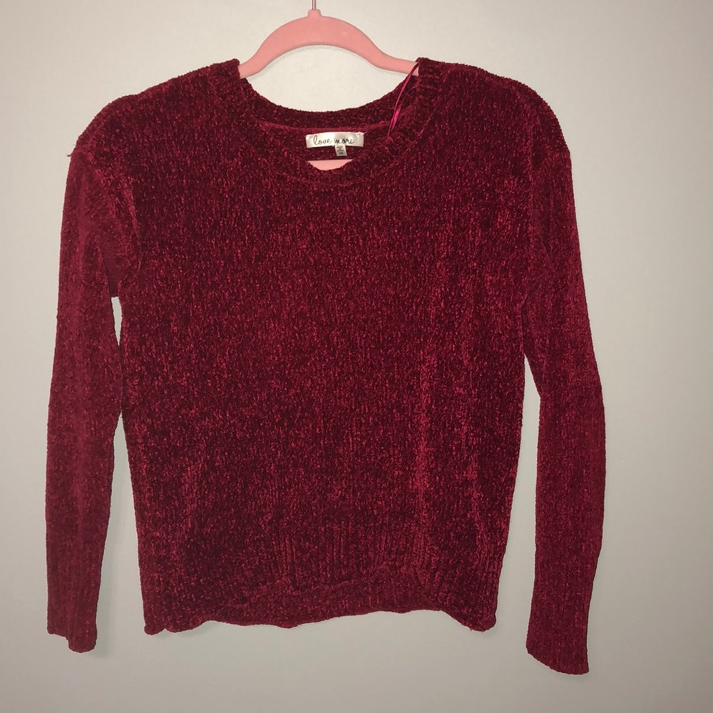 “love more” sweater